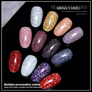 BOKAS Shining Colorful Gel Polish Glitter Nails Supplies Salon Gel Polish Private Label 2023 New Nail Polish Free Sample