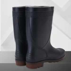 Wholesale Anti-slip Unisex Cheap Design Wellington Pvc Safety Rain Boots Gum Boots Waterproof For Men