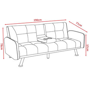 Offre Spéciale En Gros Confortable Canapé-<span class=keywords><strong>Lit</strong></span> Pliant De Haute Qualité Canapé-<span class=keywords><strong>Lit</strong></span> <span class=keywords><strong>Futon</strong></span> Avec Porte-gobelet - Product Image 6