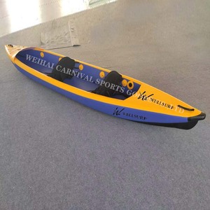 Kayak gonflable haute performance Drop Stitch pour 2 personnes avec sièges et pagaie 415x82cm - Product Image 1