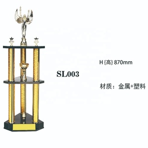 Trofeo <span class=keywords><strong>de</strong></span> Metal deportivo <span class=keywords><strong>de</strong></span> tres columnas, nuevo diseño para maratón, correr, fútbol, artes marciales, campeón, placa <span class=keywords><strong>de</strong></span> medalla - Product Image 6