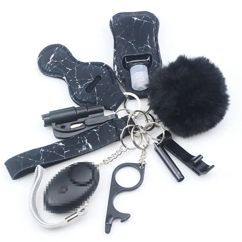 Bán buôn tự vệ an toàn Keychain Set với key knife tốt nhất tự vệ Keychain