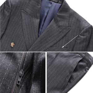 Completo da <span class=keywords><strong>Uomo</strong></span> Tre Pezzi <span class=keywords><strong>Oversize</strong></span> a Doppio Petto a Righe Nanchang Xihui - Product Image 6