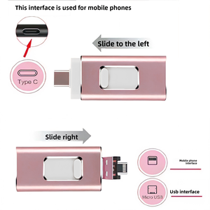 Cung cấp hạn chế Micro USB OTG 3.0 mới 64GB-256GB lưu trữ ổ đĩa <span class=keywords><strong>flash</strong></span> giao diện kim loại đa cổng - Product Image 6