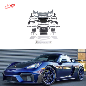 Pare-chocs avant <span class=keywords><strong>718</strong></span> GT-4 RS pour <span class=keywords><strong>Porsche</strong></span> <span class=keywords><strong>718</strong></span> Boxster Cayman, pare-chocs avant GT-4 amélioré, kit carrosserie en plastique PP apprêté - Product Image 1