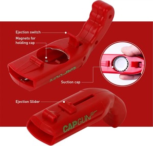 Ouvre-bouteille avec lanceur de capsules, pistolet amusant pour fêtes, barbecues, et événements sportifs, gadget unique pour tirer les capsules de bière, cadeau cool pour hommes - Product Image 2