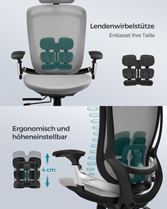 <span class=keywords><strong>Chaise</strong></span> pivotante moderne <span class=keywords><strong>SONGMICS</strong></span> <span class=keywords><strong>chaise</strong></span> en maille <span class=keywords><strong>chaise</strong></span> de bureau inclinable réglable ergonomique - Product Image 4