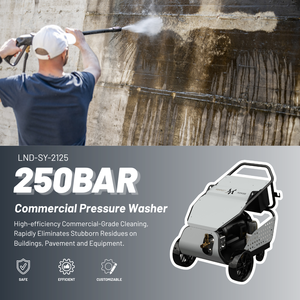 Hidrolavadora Eléctrica Industrial de 250 Bares, <span class=keywords><strong>21</strong></span> L/<span class=keywords><strong>min</strong></span>, 11 kW para Limpieza de Maquinaria y Vehículos LND SY 2125MAX - Product Image 2