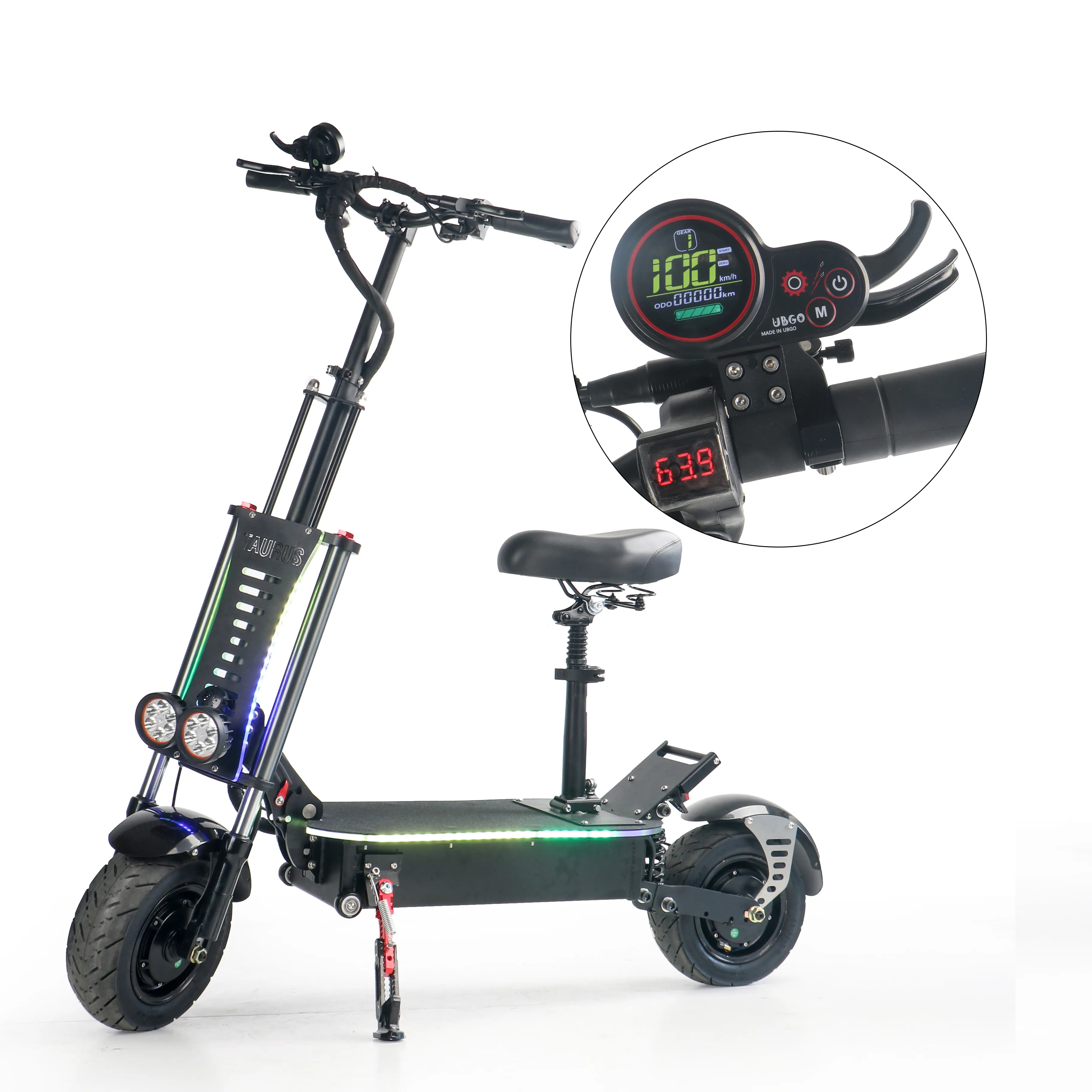 Ecorider 11 Inch Eu Warehouse Off Road Duel Motor Adult Fast Powerful Electric Scooters