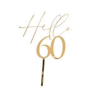 Adorno Acrílico para Pastel con Diseño de Miel y Dulzura, Decoración para Cumpleaños de 30, 40, 50 y 60 Años, Estilo Instagram, Dorado - Product Image 5