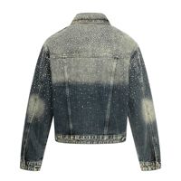 Nouveau Jean Américain Rétro Délavé 2025 en Nylon/Coton Respirant avec Strass Brillants – Tendance Homme Cool Polyvalent Coupe Ample Streetwear