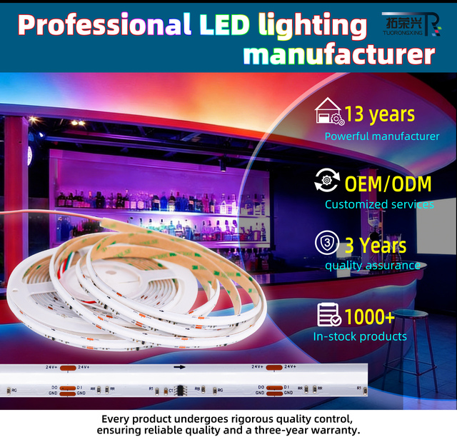 High Quality LED COB RGBW Strip Light 784LEDs 4000K Flexible Programmable /WiFi Controlled IP65 Rated 3-Year Warranty