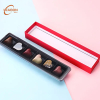 Caja de Regalo de Chocolate de Cartón Reciclable Ecológica Personalizada, Caja con Forma de Corazón con Cajón, Segura para Alimentos, para Dulces de San Valentín o Boda