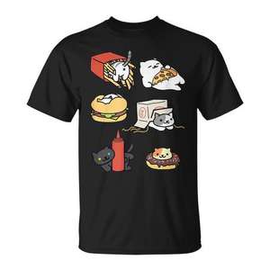 Camiseta Neko Atsume Kawaii Food Cat Lover, unisex, talla para adultos - Product Image 1