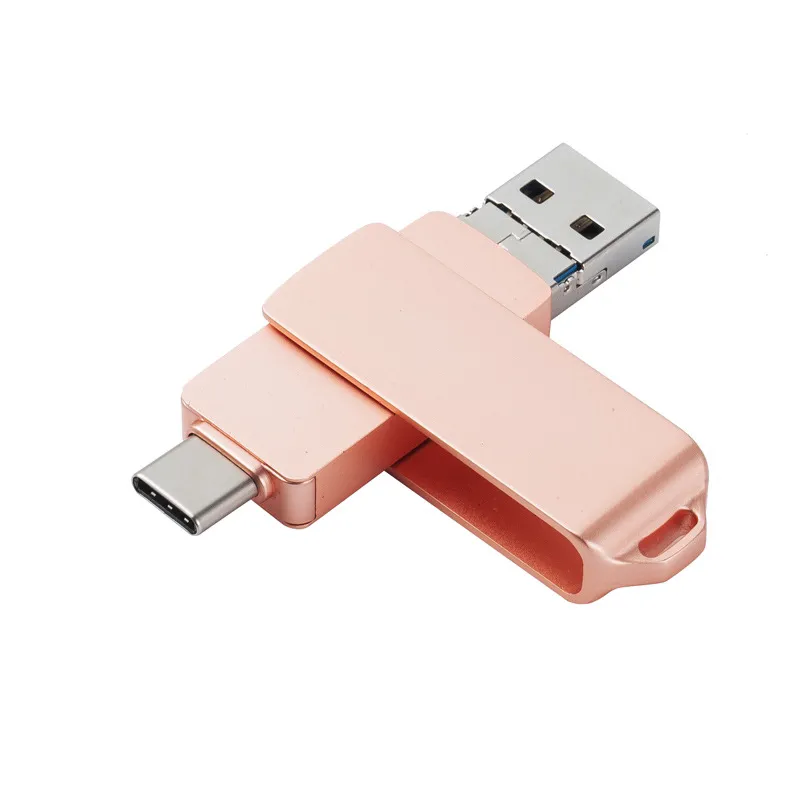Factory price USB flash drive 3 in 1 Function 8GB 16GB 32GB 64GB for iphone OTG usb flash drives 128gb