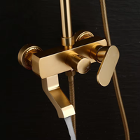 Ensemble de douche Duchas élégant robinet mitigeur de douche pluie à montage mural mitigeur Surface chromée Jet en céramique poli