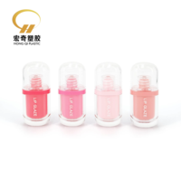 Tubes de brillant à lèvres personnalisés Tube de glaçure à lèvres ovale de couleur bonbon pour emballage cosmétique