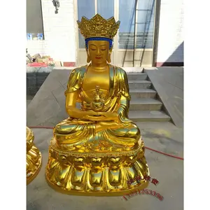 Escultura de Buda em bronze para uso interno e exterior, estátua de Buda em bronze personalizada em tamanho real, estátua religiosa de Buda em cobre