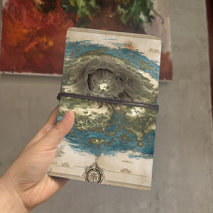 Cuaderno retro grueso de 160 páginas, ideal para notas de estilo de cliente de <span class=keywords><strong>peluqueros</strong></span> y horarios de citas con mapa de un volcán - Product Image 3