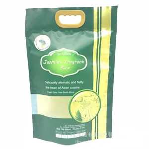 Custom Printed Plastic Handle Food Packaging Nylon 5KG 8KG 10KG 20KG Rice Packaging Bag