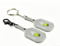 Porte-clés en caoutchouc personnalisés en usine, porte-clés 3D en PVC simulé (baseball, volleyball, football), porte-clés en silicone pour cadeaux promotionnels
