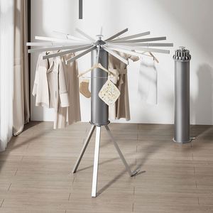 Séchoir à linge pliable en <span class=keywords><strong>bambou</strong></span> en forme de pieuvre, trépied en bois, support de suspension pour sèche-linge, design moderne - Product Image 1