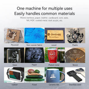 آلة نقش وقطع بالليزر محمولة بقوة 12 واط للاستخدام المكتبي، مناسبة للمعادن والورق والبطاقات والحجر والمطاط - Product Image 5