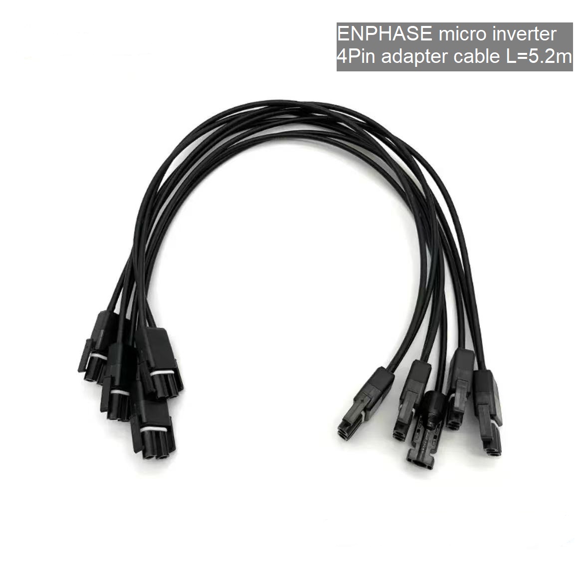Gray  Micro Inverter 4Pin Adapter Cable L=5.2m