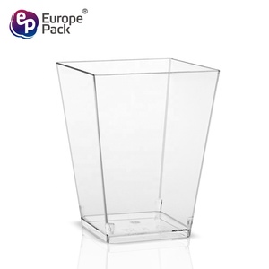<span class=keywords><strong>Caja</strong></span> <span class=keywords><strong>fuerte</strong></span> para lavavajillas, suministros de fiesta de grado alimenticio, taza cuadrada desechable de plástico para mousse, 160ml - Product Image 4