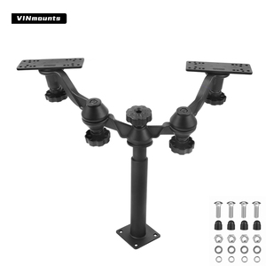 Soporte VINmounts para Sonda de Pesca, Brazo Giratorio Doble, Placas Base Dobles de 6 Pulgadas, Ajustable 360°, Ecológico, Soporte Marino de Aluminio de Alta Resistencia - Product Image 1