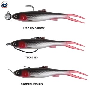 Leurre souple <span class=keywords><strong>de</strong></span> pêche 11g 5.5in <span class=keywords><strong>V</strong></span>-Tail Shad Split Tail Minnow Jerkbait Swimbait Fork Tail Bait pour jig head et drop shot rig Soft Fluke - Product Image 3