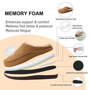 Chaussons pour hommes YL-25452 avec mousse à mémoire de forme - Chaussons d'intérieur et d'extérieur ultra doux en peluche, chauds et confortables avec service OEM/ODM - Product Image 5