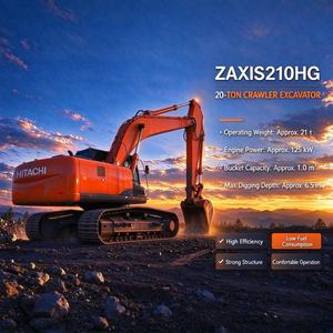 รถขุดฮิตาชิ Zaxis210HG มือสอง ขนาดกลาง 21 ตัน ผลิตในญี่ปุ่น คุณภาพดี ผลิตในจีน - Product Image 1