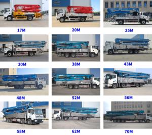 Cina 17m 30m 38m 48m 52m 58m 62m 70m pompa beton truk dan truk dipasang beton Boom mesin pompa harga yang baik untuk dijual - Product Image 6