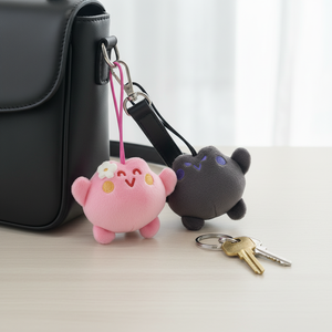 Porte-clés en peluche grenouille super doux personnalisé de 5 cm, mini pendentif mignon pour sac à dos avec jouets de dessin animé roses, verts, bleus et gris - Product Image 1