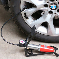 Pompe à air électrique portable haute pression pour voiture, moniteur de pression des pneus, gonfleur à pédale 12V en alliage d'aluminium, pour véhicule, urgence, auto-gonflage