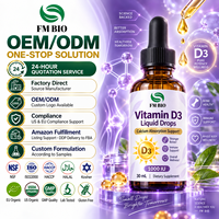 Gouttes liquides de vitamine D3 de qualité supérieure, formule liquide à absorption élevée, fournisseur OEM de gouttes liquides de vitamine D3