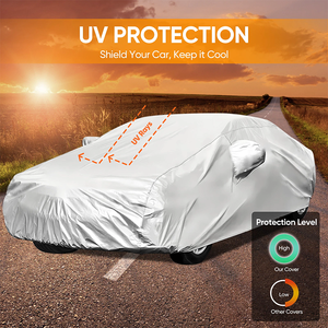Large Car Cover with <b>Waterproof</b> All Weather Shield and Dust Design for Outdoor Parking Vehicle Storage - Product Image 4