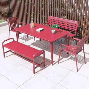 Outdoor Dining Set-Square Table 4 <b>Chairs</b> Aluminum Frame Industrial Design Weather Resistant UV Resistant Customizable Hotel - Product Image 4