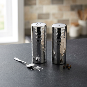 Juego de Salero y Pimentero de Acero Inoxidable con Acabado Martillado, Molinillo de Especias para Cocina, Par de Herramientas Duraderas de Metal para Condimentos - Product Image 3