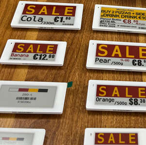 Solución Inteligente para Centros Comerciales con Etiquetas Electrónicas de Precio Digitales ESL NFC de 2.4 GHz y Pantalla E-Ink para Información de Productos - Product Image 1