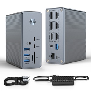 แท่นเชื่อมต่ออะลูมิเนียมอัลลอย18-in-1 USB-C <span class=keywords><strong>8K</strong></span> 4K 60Hz 120W กิกะบิตอีเธอร์เน็ต SD TF มีสินค้าในสต็อก - Product Image 6