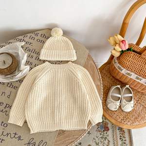 Детский однотонный вязаный свитер - Product Image 5