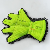 ST-P001 Gant de lavage de voiture en microfibre chenille, épaissi, cinq doigts, très absorbant, doux, 28x24.5cm, pour le nettoyage et le detailing automobile
