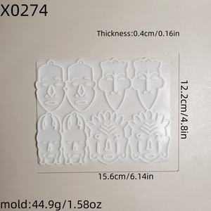 Moldes de fundición de silicona hechos a mano Kingnoo para adornos decorativos DIY y pendientes forma Irregular X0274 - Product Image 3