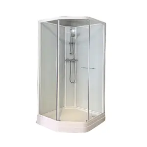 Oumeiga Diamond Shape Shower Cabin Single Sliding Door Pentagon Shower Room For Sale