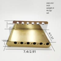 High End ST Electric Guitar Under Bridge Tension Plate Pure Copper Base Bridge Pegs for 6 String ST Style Electric Guitar