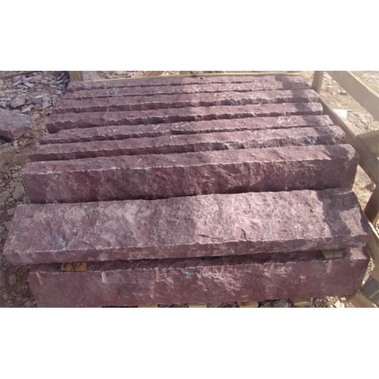 Cubo di pavimentazione viola rosso pietra naturale pavimentazione porfido strada pietre per lastricati in granito a buon mercato