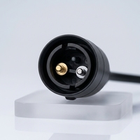 Ampoule LED murale en bakélite, ensemble de suspension électrique ovale noir, boîte de jonction transparente, douille de plafond ronde B22