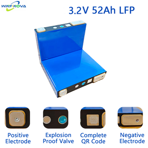 5000サイクル IP65 密閉設計 <span class=keywords><strong>3.2V</strong></span> 52Ah LiFePO4 角柱型リチウムイオン電池 高エネルギー密度 モジュール式電池セル CE - Product Image 3